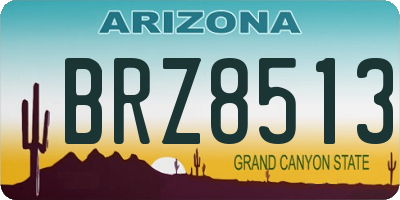 AZ license plate BRZ8513