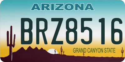 AZ license plate BRZ8516