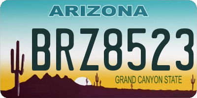 AZ license plate BRZ8523