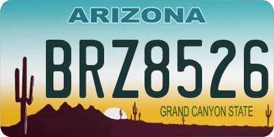 AZ license plate BRZ8526