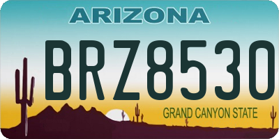 AZ license plate BRZ8530