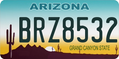 AZ license plate BRZ8532