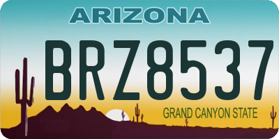 AZ license plate BRZ8537