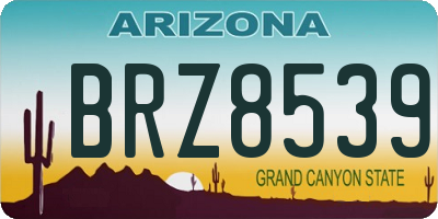 AZ license plate BRZ8539