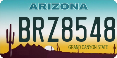 AZ license plate BRZ8548