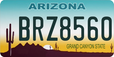 AZ license plate BRZ8560