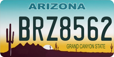 AZ license plate BRZ8562