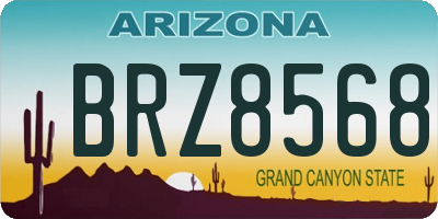 AZ license plate BRZ8568