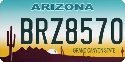 AZ license plate BRZ8570