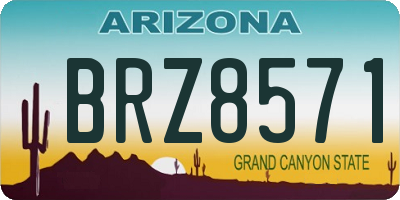AZ license plate BRZ8571