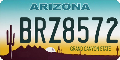 AZ license plate BRZ8572