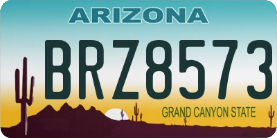 AZ license plate BRZ8573