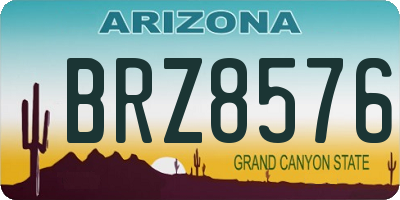 AZ license plate BRZ8576