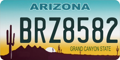 AZ license plate BRZ8582