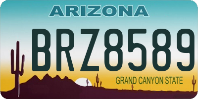 AZ license plate BRZ8589