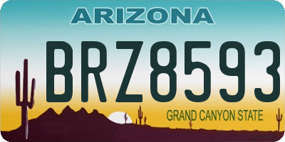 AZ license plate BRZ8593