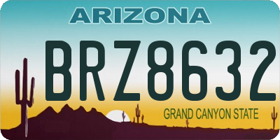 AZ license plate BRZ8632