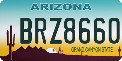 AZ license plate BRZ8660