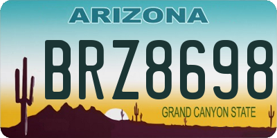 AZ license plate BRZ8698