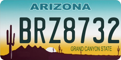 AZ license plate BRZ8732