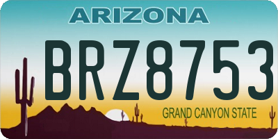 AZ license plate BRZ8753