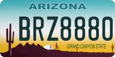 AZ license plate BRZ8880