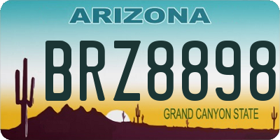AZ license plate BRZ8898