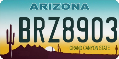 AZ license plate BRZ8903