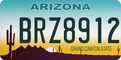 AZ license plate BRZ8912