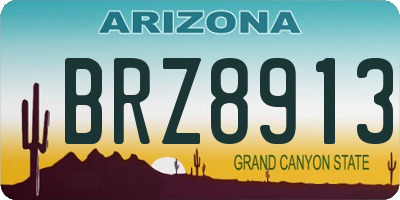 AZ license plate BRZ8913