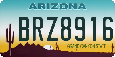 AZ license plate BRZ8916