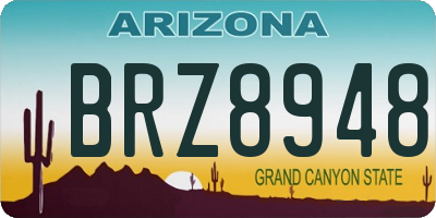 AZ license plate BRZ8948