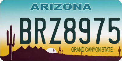 AZ license plate BRZ8975