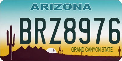 AZ license plate BRZ8976