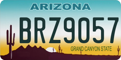 AZ license plate BRZ9057