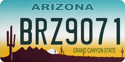 AZ license plate BRZ9071
