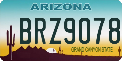 AZ license plate BRZ9078