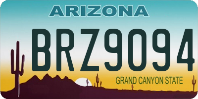 AZ license plate BRZ9094