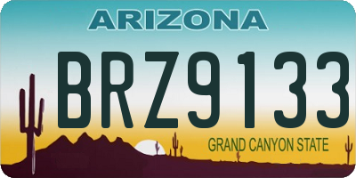 AZ license plate BRZ9133