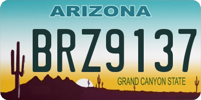 AZ license plate BRZ9137