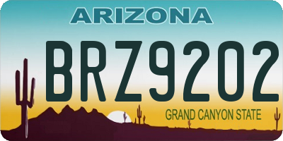 AZ license plate BRZ9202