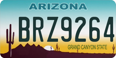 AZ license plate BRZ9264