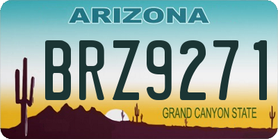 AZ license plate BRZ9271