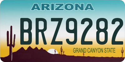 AZ license plate BRZ9282