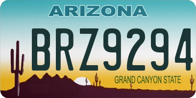 AZ license plate BRZ9294