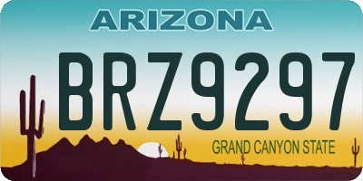 AZ license plate BRZ9297