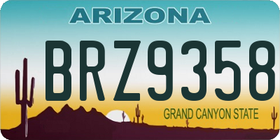 AZ license plate BRZ9358