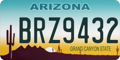 AZ license plate BRZ9432