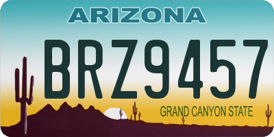 AZ license plate BRZ9457