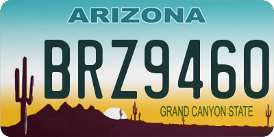 AZ license plate BRZ9460
